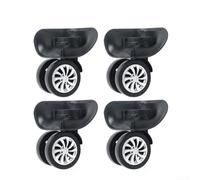 Juego de ruedas giratorias para reparación de equipaje, 4 ruedas de rodamiento de rodillos duales, compatibles con la mayoría de las fundas de carrito