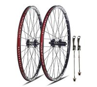 Juego De Ruedas MTB 24, 26, 27.5 Y 29 Pulgadas Liberación Rápida Rueda Delantera Y Trasera 100/135 Ruedas Freno De Disco Aleación De Aluminio Llanta Buje De 32H for 7-11 Velocidades(Schwarz,27.5'')