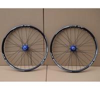 Juego De Ruedas MTB De 24'' 26'' 27,5'' 29'', Freno De Disco De Liberación Rápida, Llantas Delanteras Traseras For Bicicletas De Montaña, Bujes De Rodamiento 8 9 10 Velocidades, 32H(Blue,24inch)