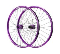 Juego de Ruedas MTB XC/Am de 26/27,5/29 Pulgadas trinquete 75T Ruedas de Eje pasante 15 * 100/12 * 142mm(Purple,27.5")