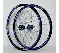 Juego de Ruedas para Bicicleta de Carretera 700C, llanta Delantera y Trasera, Freno de Disco, 8, 9, 10 y 11 velocidades, Rueda Libre, bujes de rodamiento de liberación rápida (Azul 700C)