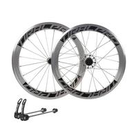 Juego De Ruedas para Bicicleta De Carretera 700C Llantas De Aleación De Aluminio QR Ruedas Delantera Y Trasera 20/24H Bujes con Freno De Llanta para Cassette De 8-11 Velocidades(Silver)