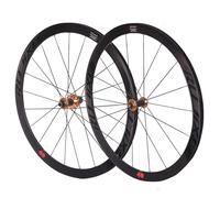 Juego De Ruedas para Bicicleta De Carretera 700C QR Buje Delantera Y Trasera 100/130mm Rueda Bicicleta Llanta De Aleación De Aluminio Freno C/V para Cassette De 8-11 Velocidades(Gold)