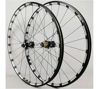 Juego De Ruedas Para Bicicleta De Montaña 26/27,5'' 29 Pulgadas MTB Freno De Disco Eje Pasante Ruedas Radios Rectos Llanta 24H Buje Para Cassette De 7 8 9 10 11 12 Velocidades,Negro,27.5inch