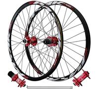 Juego De Ruedas Para Bicicleta De Montaña 26 Pulgadas 27.5" 29" Freno De Disco 4 Rodamientos Sellados Ruedas Delantera Y Trasera Llanta 32H Para Casete De 7-11 Velocidades,Red thru axle,27.5inch