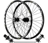 Juego De Ruedas Para Bicicleta De Montaña 26 Pulgadas 27.5" 29" Freno De Disco 4 Rodamientos Sellados Ruedas Delantera Y Trasera Llanta 32H Para Casete De 7-11 Velocidades,Grey thru axle,26inch