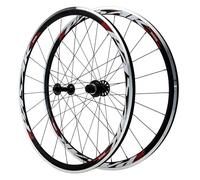 Juego de Ruedas para Bicicleta de Montaña 700C Llanta Delantera Y Trasera de Aluminio Freno de Buje Altura C/V de 30 mm para Rueda Libre de 7/8/9/10/11/12 Velocidades Rueda de Carretera