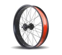 Juego de ruedas para bicicleta de montaña de 20, 24 y 26 pulgadas x 4 pulgadas, con freno de disco, delanteras y traseras, bujes de 135 mm/195 mm, bujes de 14G x 36H, para nieve, 7, 8, 9 y 10 velocida