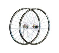 Juego de Ruedas para Bicicleta de Montaña de 26/27,5/29 Pulgadas Llanta de Aleación de Aluminio de Doble Capa Liberación Rápida Delantera Y Trasera 28 Orificios 2 Traseras 4 Rodamientos Freno de