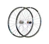 Juego de Ruedas para Bicicleta de Montaña de 26/27,5/29 Pulgadas Llanta de Aleación de Aluminio de Doble Capa Liberación Rápida Delantera Y Trasera 28 Orificios 2 Traseras 4 Rodamientos Freno de