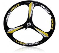 Juego de Ruedas para Bicicleta de Montaña de 26/27.5/29 Pulgadas, Rueda Delantera de Aleación de Magnesio, Juego de Ruedas Traseras Integradas de 3 Radios con Freno de Disco. Yellow,27.5"