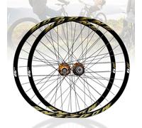 Juego de Ruedas para Bicicleta de montaña de 26, 27,5 y 29 Pulgadas, Delanteras y traseras, Llantas de aleación de Aluminio de Doble Pared con Remaches, Freno de Disco de liberación rápida, bujes de
