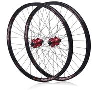 Juego De Ruedas para Bicicleta De Montaña De 29in QR 9x100/10x135mm Ruedas Delantera Y Trasera Freno De Disco 32H Bujes para Cassette De 7-12 Velocidades(Red)