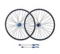 Juego de ruedas para bicicleta de montaña sin cámara de 26/27.5/29 pulgadas, bujes de rodamiento sellados de aleación de aluminio de 32 agujeros, QR de 9 mm, compatible con sistemas de velocidad de 7