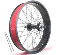 Juego De Ruedas Para Bicicleta De Nieve/playa 20/24/26 X 4,0" Ruedas Traseras Para Bicicleta Fat Rueda Delantera Freno De Disco Para E-bike Eje Sólido De 135/195mm Buje 36H Para 7-10s(26in Rear A)