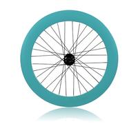 Juego De Ruedas para Bicicleta De Piñón Fijo 700C Altura 70mm Aleación De Aluminio Rueda Delantera Y Trasera 100/120mm Freno V-Brake Bujes para 23C Bicicleta De Carretera(Blue A,Front)