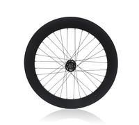 Juego De Ruedas para Bicicleta De Piñón Fijo 700C Altura De 70mm Aleación De Aluminio Bicicleta De Pista Ruedas Delantera Y Trasera 100/120mm Freno V-Brake 32H Bujes(Front)
