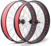 Juego De Ruedas Para Bicicleta Fat Tire 20/24/26X4,0", Bicicletas Con Neumáticos Para Nieve/Playa, Ejes Atornillados 135 Mm/195 Mm, Bujes 36H, Freno De Disco, Para Rueda Libre Giratoria 7-10S.,26inch