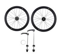 Juego de ruedas para bicicleta plegable, 20 pulgadas, delanteras, 2 traseras, 4 rodamientos, llanta de doble capa de aleación de aluminio con bujes de 90 clics para bicicletas