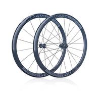 Juego De Ruedas para Bicicletas De Carretera 700C 30/40/50mm Ruedas QR Delantera 9 X 100mm Trasera 9 X 130mm Freno C/V 16/21H Bujes para Cassette De 8/9/10/11 Velocidades(Gray,40MM)