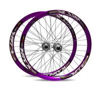 Juego De Ruedas para Bicicletas De Montaña 26/27,5in Llantas De Aleación De Aluminio Ruedas Delantera Y Trasera Freno De Disco QR 32H Bujes para 7/8/9/10/11/12 Velocidades(Purple-Silver,27.5IN)