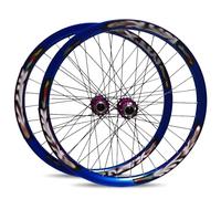 Juego De Ruedas para Bicicletas De Montaña 26/27,5in Llantas De Aleación De Aluminio Ruedas Delantera Y Trasera Freno De Disco QR 32H Bujes para 7/8/9/10/11/12 Velocidades(Blue-Pink,27.5IN)
