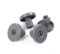 Juego de ruedas para cesta inferior de lavavajillas compatible con zanussi para Electrolux y Progress, 4 rodillos de estante gris oscuro, piezas de repuesto de 40 x 40 x 8 mm