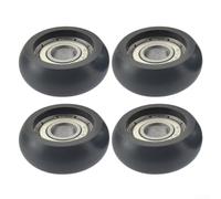 Juego de ruedas para equipos de gimnasio y máquinas de remo, 4 rodillos de plástico y acero, diseñados para reducir el ruido y larga vida útil, modelo 32 x 12 x 8 mm