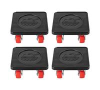 Juego de ruedas para muebles con elevador, 4 unidades de capacidad de carga de 400 kg, ruedas giratorias de PVC de 360 ° para armarios, lavadoras, frigoríficos en azulejos, laminado, suelos lisos