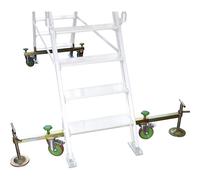 Juego de ruedas para pasarela de aluminio para escaleras para tamaño de plataforma de 900 x 530 mm, 1 par
