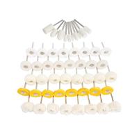 Juego De Ruedas Pulidoras De 50 Uds. De 1 Pulgada, Fieltro De Lana, Algodón | Vástago montado de 3 mm(50pcs,Shank 2.35mm)