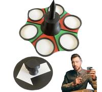 Juego de ruleta para beber, juego de juegos de fiesta, vasos de chupito, 14 x 14 x 13 cm, divertido diseño giratorio, kit de entretenimiento compacto para reuniones familiares, eventos de equipo de