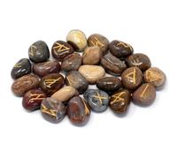 Juego de Runa de la India en bolsas - Jaspe de lujo