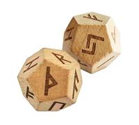 Juego de runas de adivinación, juego de dados de adivinación, 2 dados de adivinación de élder , pequeños dados de runas para decoración del hogar, meditación, adivinación, viajes