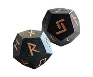 Juego de runas de madera - dados de runa grabados, herramientas de madera para el amor | Juego de runas esotéricas ligeras para lectura de energía, simbólica runa - Cubo de fundición para