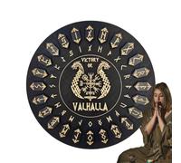 Juego de runas de madera, runas de madera hechas a mano para manualidades de brujas, suministros decorativos de bruja con inscripciones inmortales, herramientas de artesanía para altar,
