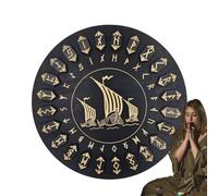 Juego de runas y discos de madera para manualidades de brujas, herramientas decorativas multifuncionales para manualidades con inscripciones inmortales para meditación, manualidades de brujas, altar