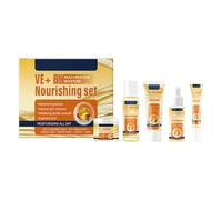 Juego de rutina facial de vitamina B5 para mujeres, kit de cuidado de la piel hidratante, piel hidratante, fortalece la barrera cutánea, control de aceites, juego de cuidado facial con (naranja, 18 x
