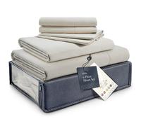 Juego de s banas BELADOR de lujo, suaves y sedosas, de 6 piezas para cama matrimonial, ajuste seguro, s banas de bolsillo profundo con el stico,