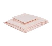 Juego de s banas de encaje de crochet de 4 piezas Amrapur Overseas 1MFLACEG-BLS-QN, tama o queen ruborizado