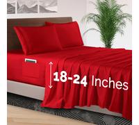 Juego de s banas Elegant Comfort de 4 piezas - Ropa de cama de lujo, microfibra de calidad hotelera premium 1500, el stica en todo el contorno, s