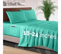 Juego de s banas Elegant Comfort de 4 piezas - Ropa de cama de lujo, microfibra de calidad hotelera premium 1500, el stica en todo el contorno, s