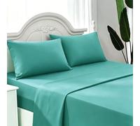 Juego de Sabanas 3 Piezas - Bajera para Cama 90x190cm, Encimera de 160x260cm y una Funda Almohada 50x75cm, 100% Poliéster(Verde, Cama 90)