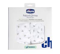 Juego de Sábanas Ajustables Chicco de Bambú para Next2Me Forever - 2 Piezas Greenery