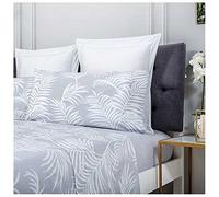 COTTON ARTean Juego de sábanas 150x190/200 Algodón Orgánico ORIO gris 4 piezas: Encimera, 2 Fundas de Almohada, Bajera Ajustable Certificado Gots