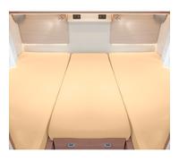 Juego de sábanas bajeras ajustables para camas gemelas de autocaravana beige bettwarenshop