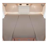 Juego de sábanas bajeras ajustables para camas gemelas de autocaravana gris bettwarenshop