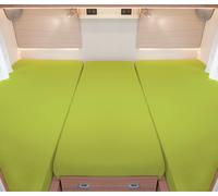 Juego de sábanas bajeras ajustables para camas gemelas de autocaravana verde bettwarenshop