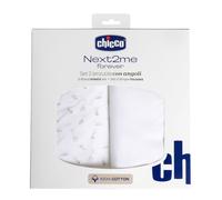 Juego de Sábanas Bajeras de Algodón Chicco Set Lenzuola para Next2Me Forever - 2 piezas Cloud
