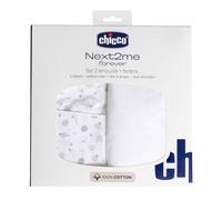 Juego de Sábanas Chicco de Algodón para Next2Me Forever - 2 Piezas y Funda de Almohada Confetti